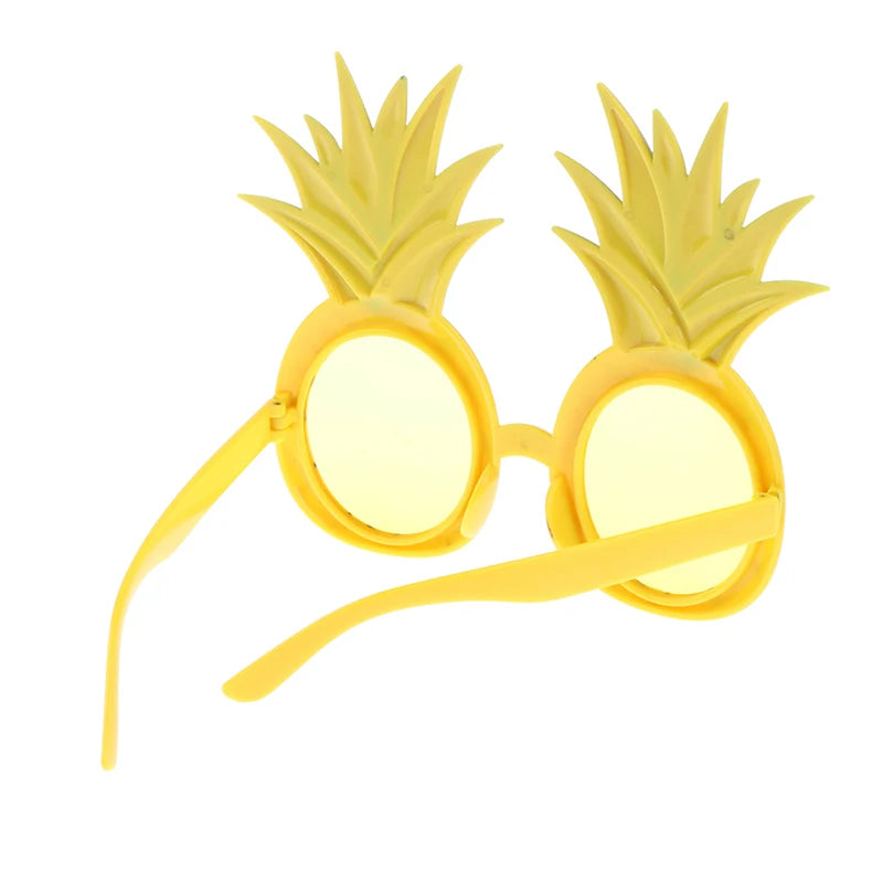 lunettes fantaisie ananas jaune vert imitation fruit tropical éléments decoration