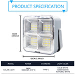 lampe solaire rechargeable led orange gris moderne compact aimantée type usburgence