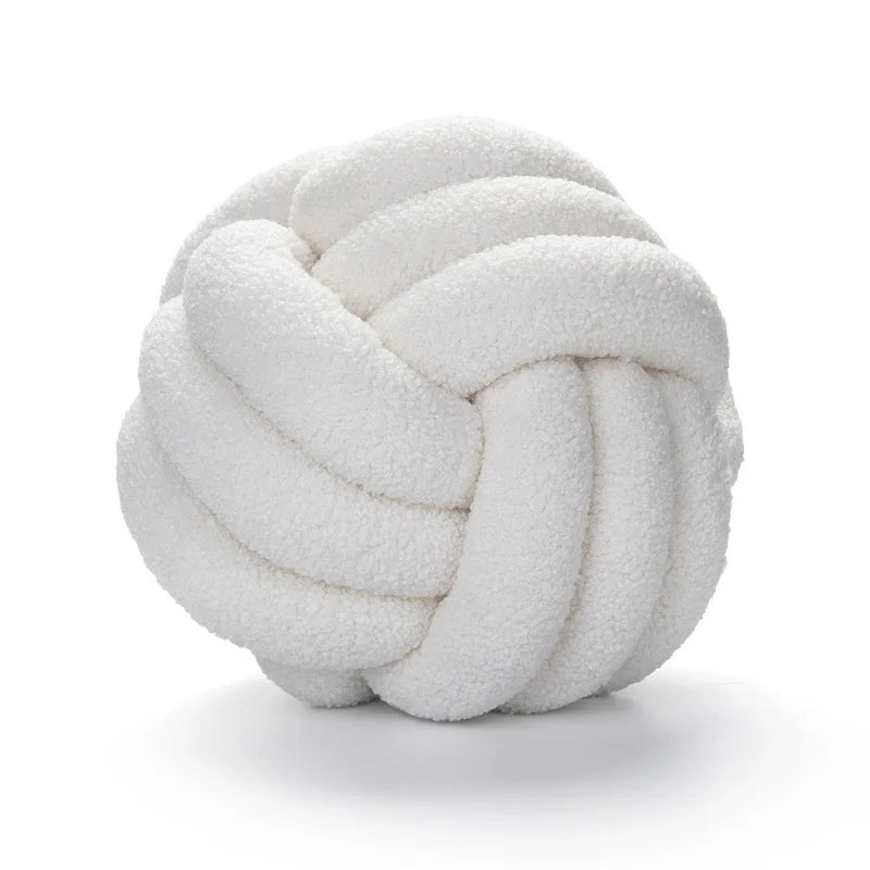coussin rond pelucheux moderne couleur bleu marine lavable 28cm 28cm