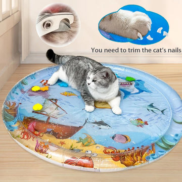 tapis aquatique gonflable poissons océan animaux jeu sensoriel fond marin ludique 100cm 65cm remplissable
