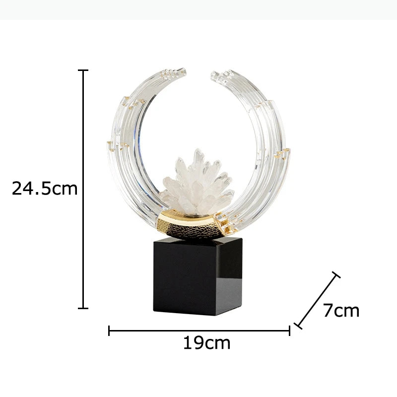 bracelet moderne transparent cristal doré abstrait décoration esthétique ornement fleur