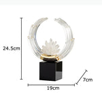 bracelet moderne transparent cristal doré abstrait décoration esthétique ornement fleur