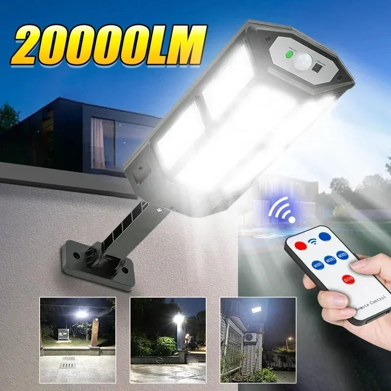 lampe solaire moderne noire blanche grille géométrique ip65 télécommande mur étancheextérieur