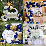 Ensemble ballons bleu et or Ombre Interieur