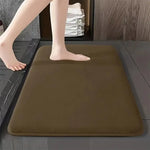 tapis sol salle bain gris rose velours antidérapant moderne mousse mémoire forme pvc adhésif