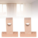Embout tringle rideau bois vue de face