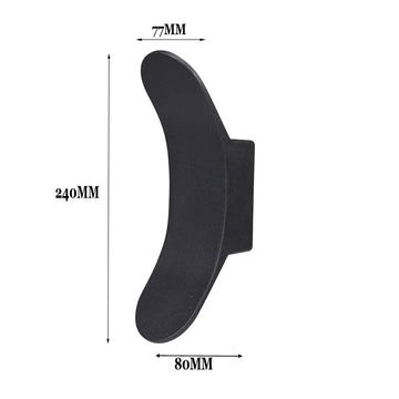 lampe murale led moderne noire étanche ip65 6w 85265v minimaliste mur fixe