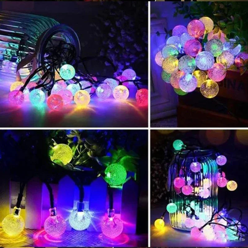 guirlande lumineuse multicolore blanc chaud translucides modernes clips modes solaire extérieure patio jardin