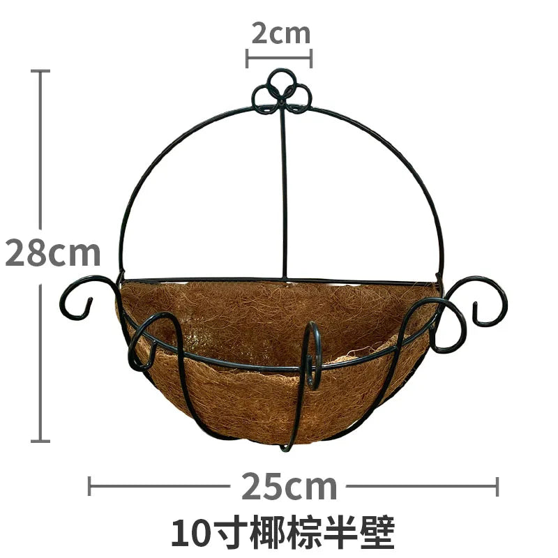 pots fleurs suspendus coir noir marron chaînes métalliques moderne minimaliste jardinintérieur