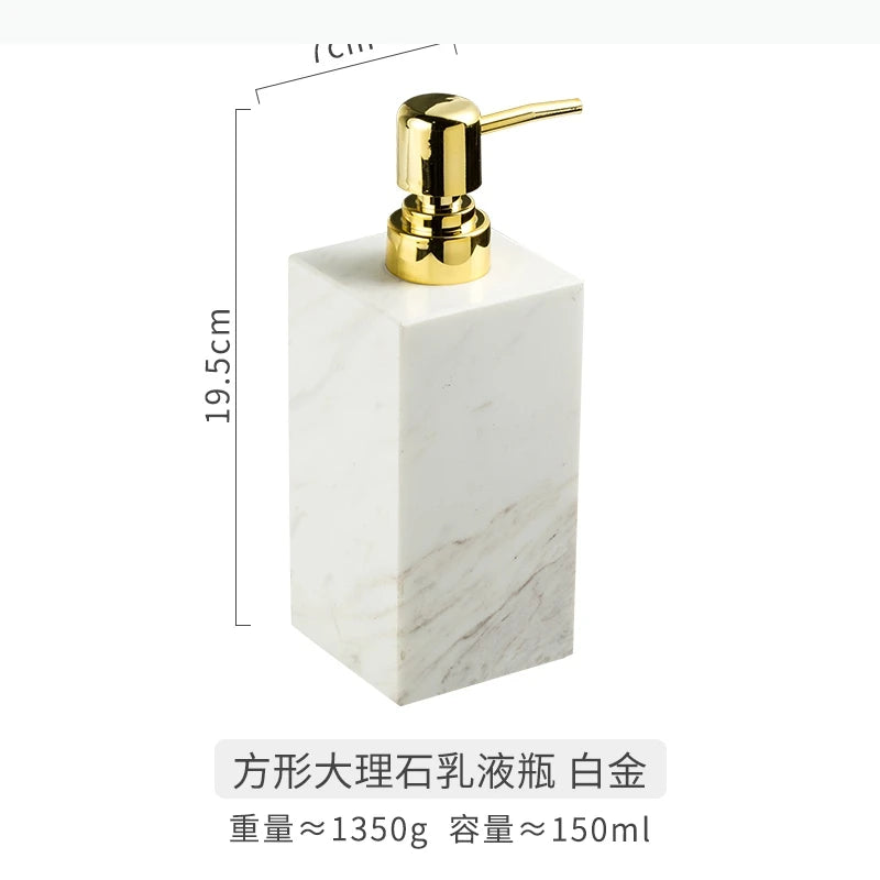 distributeur savon liquide marbre moderne noir blanc gris élégant salle bain