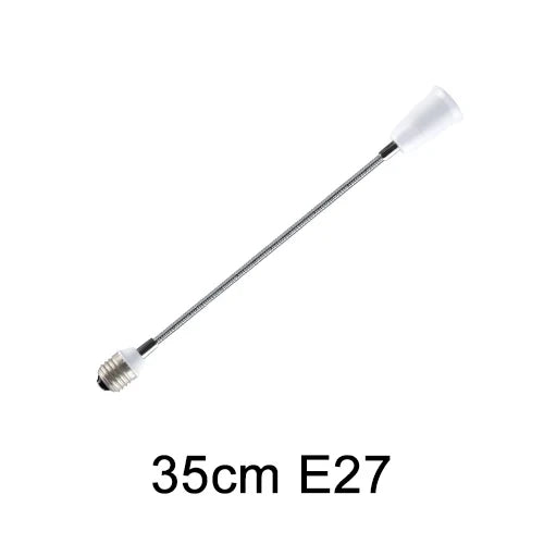 adaptateur culot E27 flexible blanc moderne 6cm 9cm 15cm 20cm 30cm 35cm 60cm