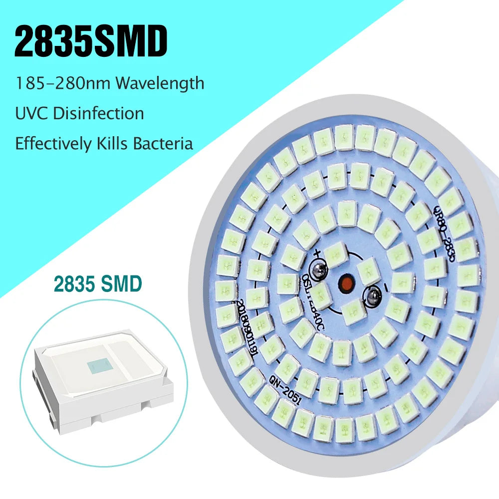 ampoules led uv germicide antibactérienne e14 e27 gu10 uvc stérilisation blanches modernes 20000h