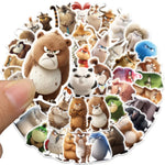sticker personnages animés pixar différents couleurs dessin animé opaques autocollants étudiants bricolage 50 pièces