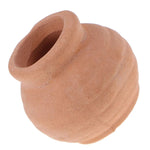 pots fleurs céramique orange rouille texturé antique rustique décoration maison poupée miniature