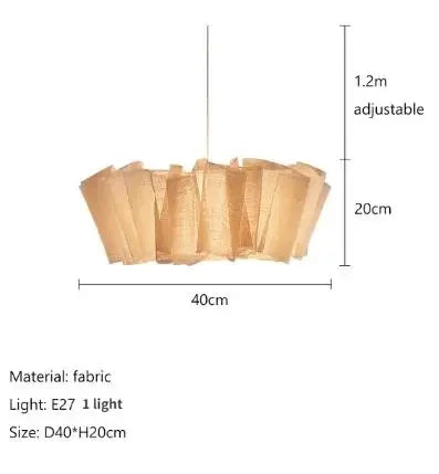 lampe suspendue tissu beige clair moderne élégante pendentif chaîne métallique flux lumineux 2000 82000