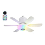 ventilateur led couleurs changeantes bluetooth télécommande moderne arc ciel éclairage chambre musique