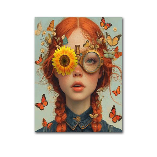 kit peinture numéro fleurs tournesols toile dessin bricolage artistique pinceaux cadre
