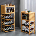 présentoir vin mural moderne étagères bois naturel bouteilles verre opaque 32x52x90cm