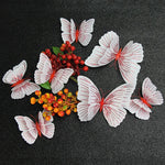 décoration murale papillon blanc transparent adhésif moderne chambre mariage 12 pièces