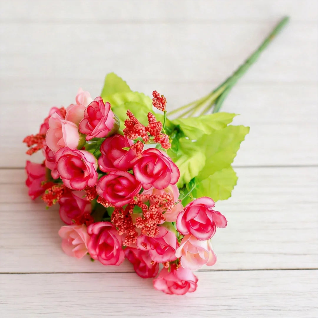 bouquets fleurs artificielles roses hortensia modernes decoration intérieure anniversaire mariage fetes
