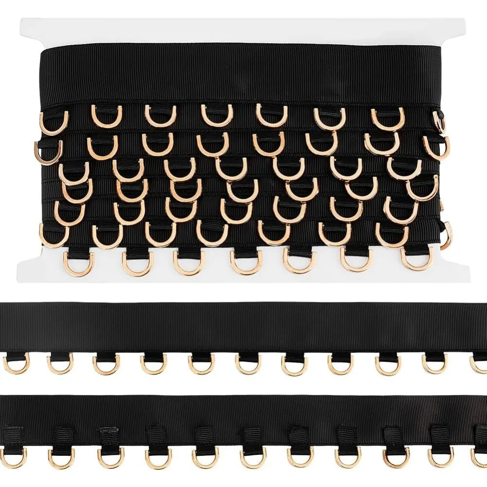 ruban noir texture brillante yards largeur 28mm gothique corset decoration