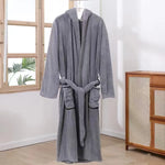robe chambre polaire velours doux gris clair rose moderne absorbante toilette