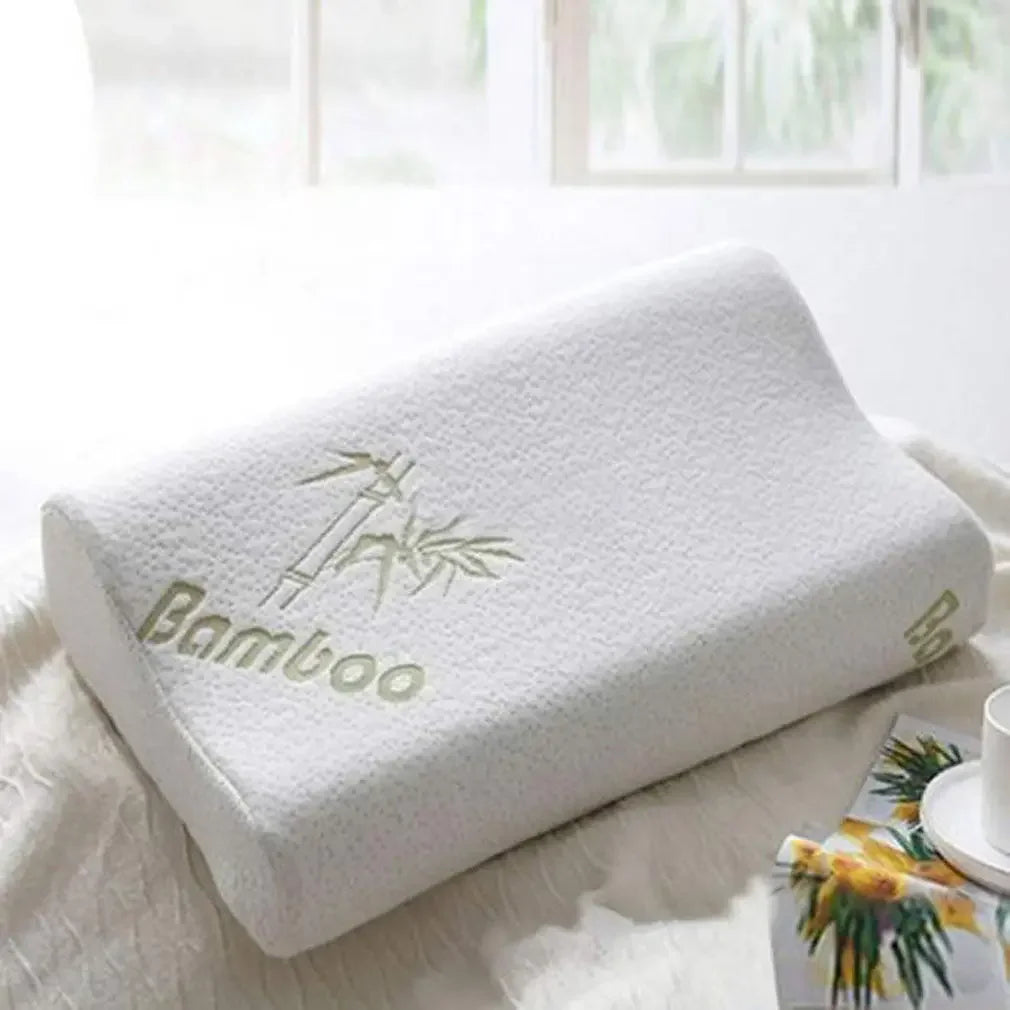 coussin imprimé bambou blanc moderne mémoire forme rectangulaire
