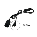 support ampoule e27 noir moderne commutateur câble prise eu certifié led