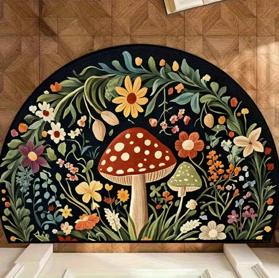 tapis moderne vert motifs floraux antidérapant résistant décoloration salon chambre cuisine terrasse 40x60cm 50x80cm