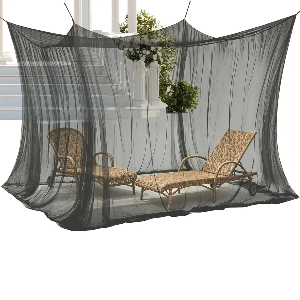 filet anti moustiques exterieur pliable gris foncé tissu texturé semi transparent camping jardin balcon