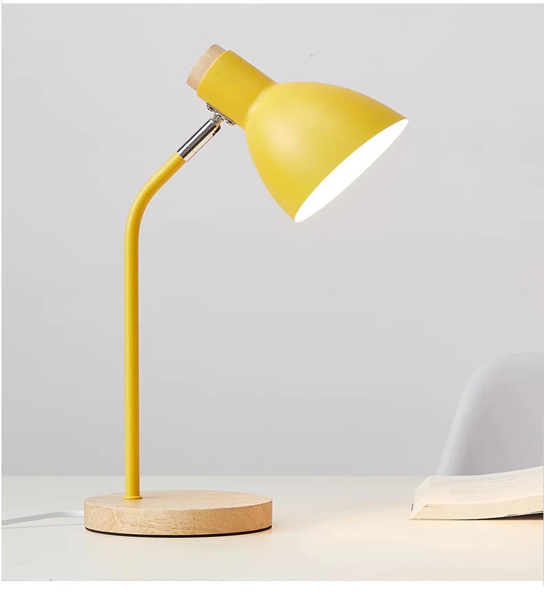 lampe moderne bois conique bleu gris rose jaune sans grille opaques différentes options prise