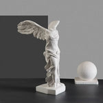 statue déesse victoire ange gréco romaine sculpture résine blanche décoration moderne antique