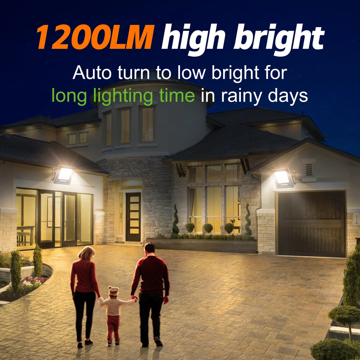 projecteur solaire moderne panneaux solaires led noir ip65 étanche urgence vis fixations
