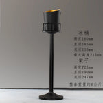 seau glace martelé support trépied métal argent doré vin champagne bar