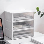 boîtes rangement transparentes plastique blanc empilables poignées modernes lit