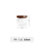 boîte hermétique verre couvercle bois rangement cuisine imperméable qualité alimentaire japonais transparent vertical moderne