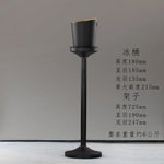 seau glace martelé support trépied métal argent doré vin champagne bar