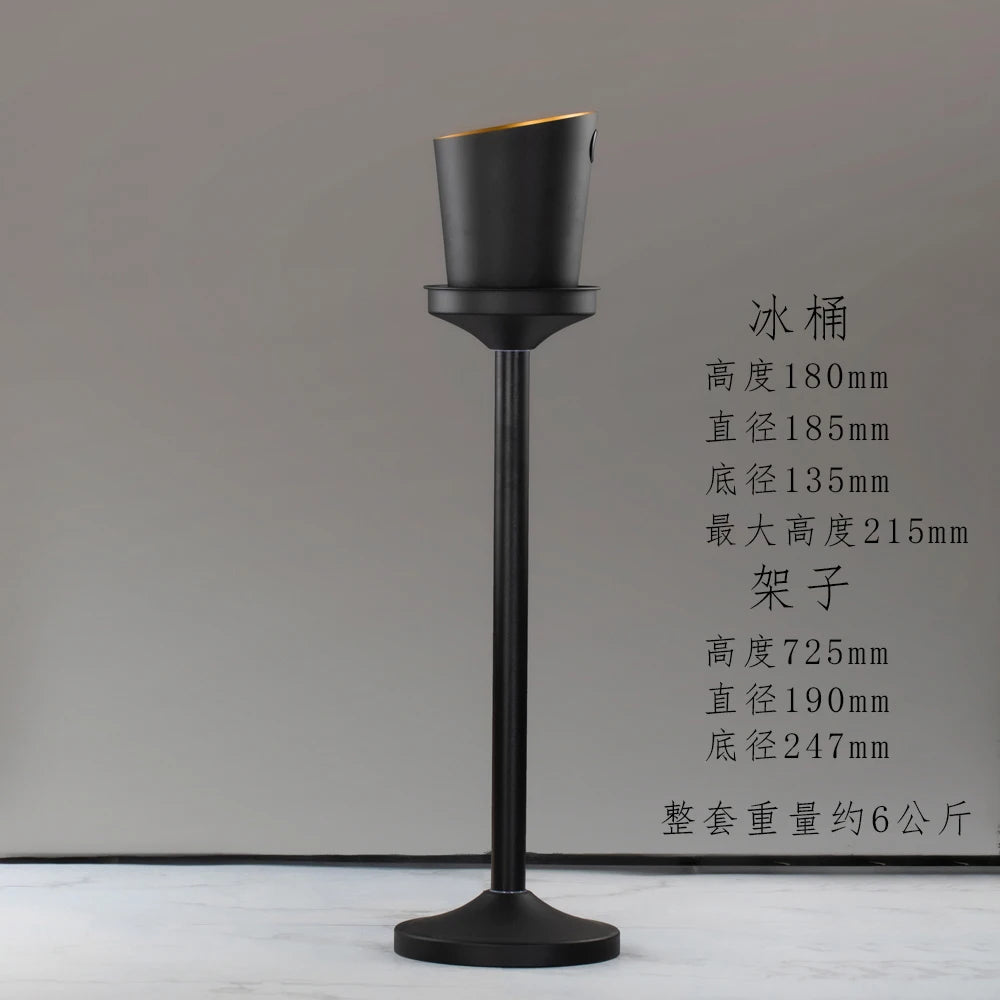 seau glace martelé support trépied métal argent doré vin champagne bar
