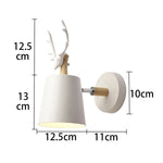 applique murale led moderne bois blanc scandinave fixée mur entrée chambre cuisine