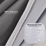 housse matelas imperméable antiacariens gris uni moderne fermeture glissiere 120x200cm polyester