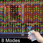 rideau lumineux led blanc chaud 600cm 300cm clips decoration noel moderne