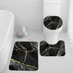 tapis bain moderne pièces marbre noir veines dorées respectueux environnement pvc salon