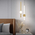 suspension lumineuse moderne blanc doré noir sphères tubes minimaliste chambre salon étude