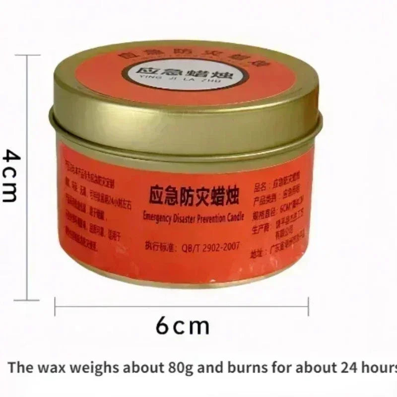 bougies urgence sans fumée 15h 24h orange pratique survie camping maison longue durée