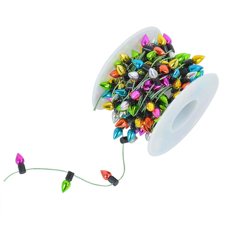 guirlande lumineuse multicolore brillantes clips fixation décoration noël maison ornement arbre noël festive