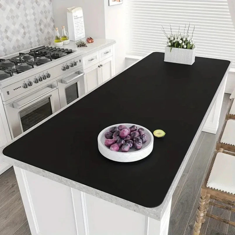 tapis table silicone gris moderne adhésif 60x120cm respectueux environnement uni écolo.functionalité