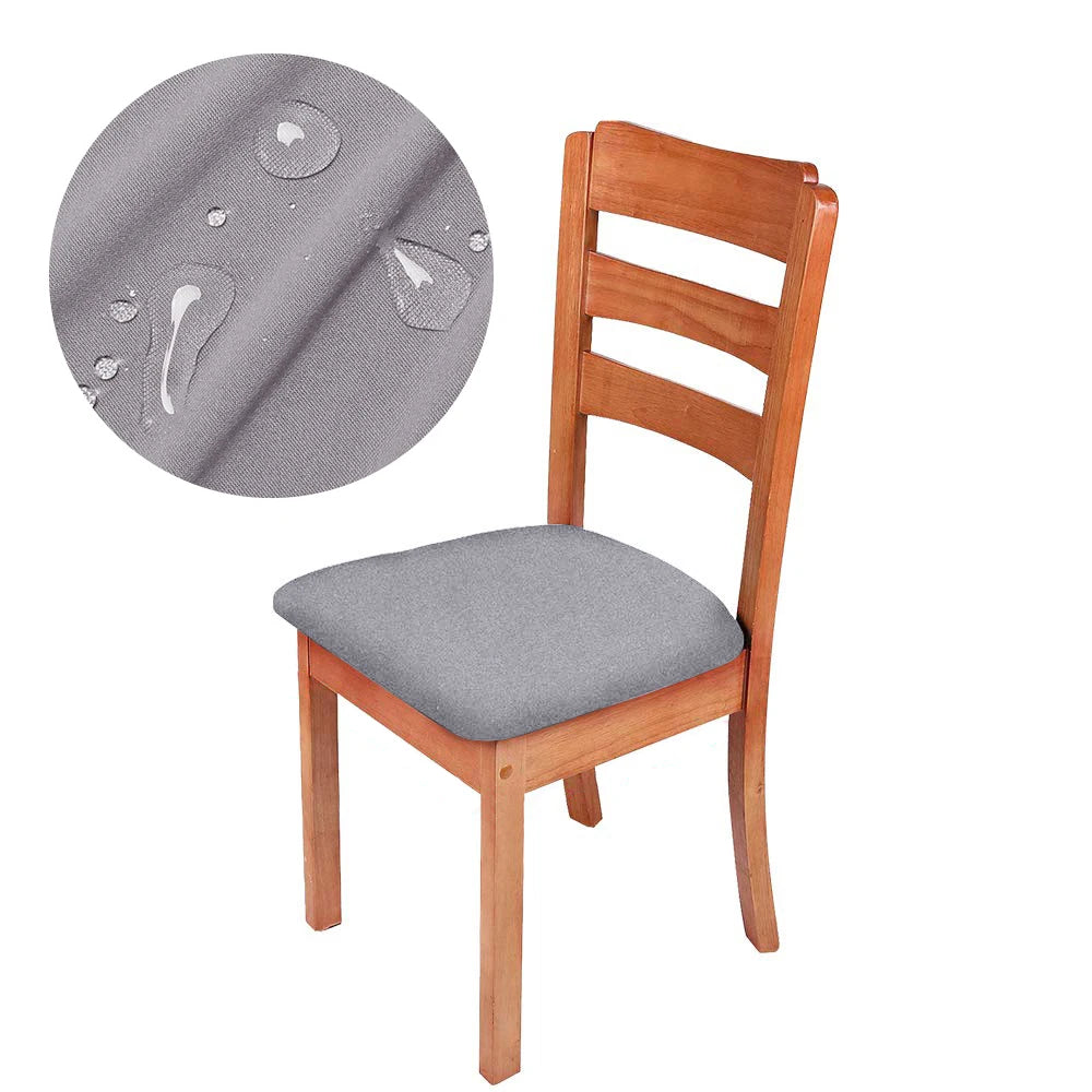 housses chaise polyester imperméable couleurs marron gris bleu noir beige moderne motif uni fixations