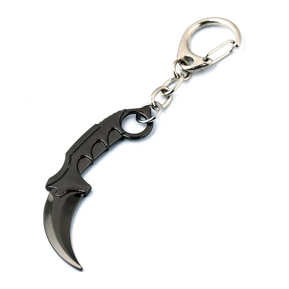 Porte-clés couteau CS:GO Karambit en rouge, cadeau original pour homme