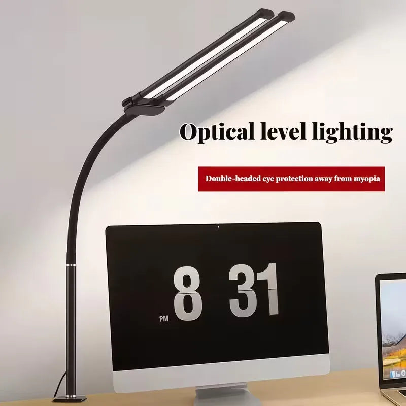 lampe led noir moderne réglable 5v couleurs 10 niveaux usb adaptable clip