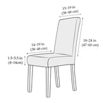 housse chaise moderne motif géométrique gris polyester anti poussière élastique banquet mariage salle manger